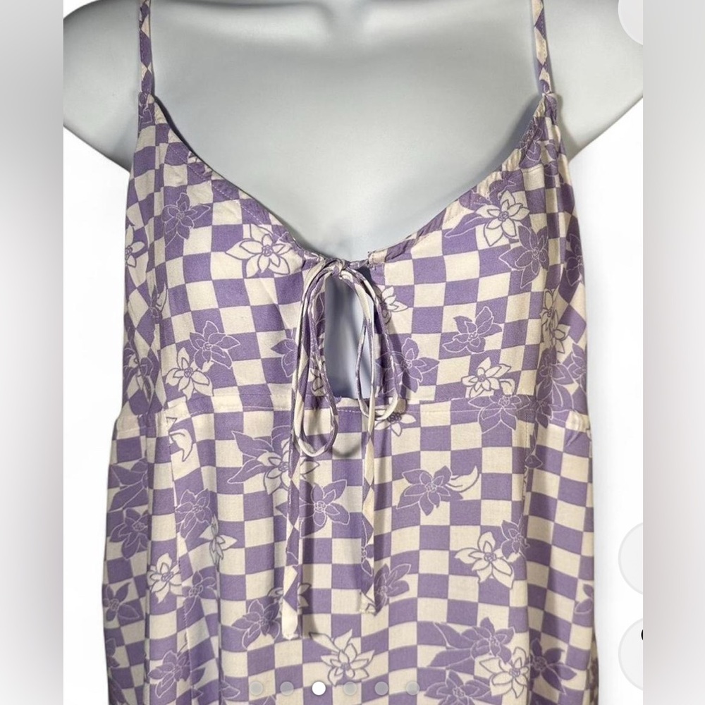 Wild Fable Purple Checkered Sundress, Medium